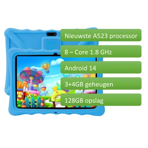 Kindertablet 10 inch PRO - 3+4 GB RAM - 64+64 GB Opslag - Nieuwste A523 8-Core 1.8GHz processor - Afbeelding 2