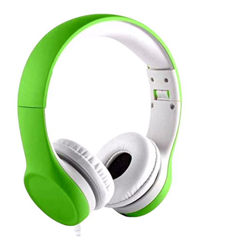 Koptelefoon kinderen met draad en microfoon Groen -  max 85 db